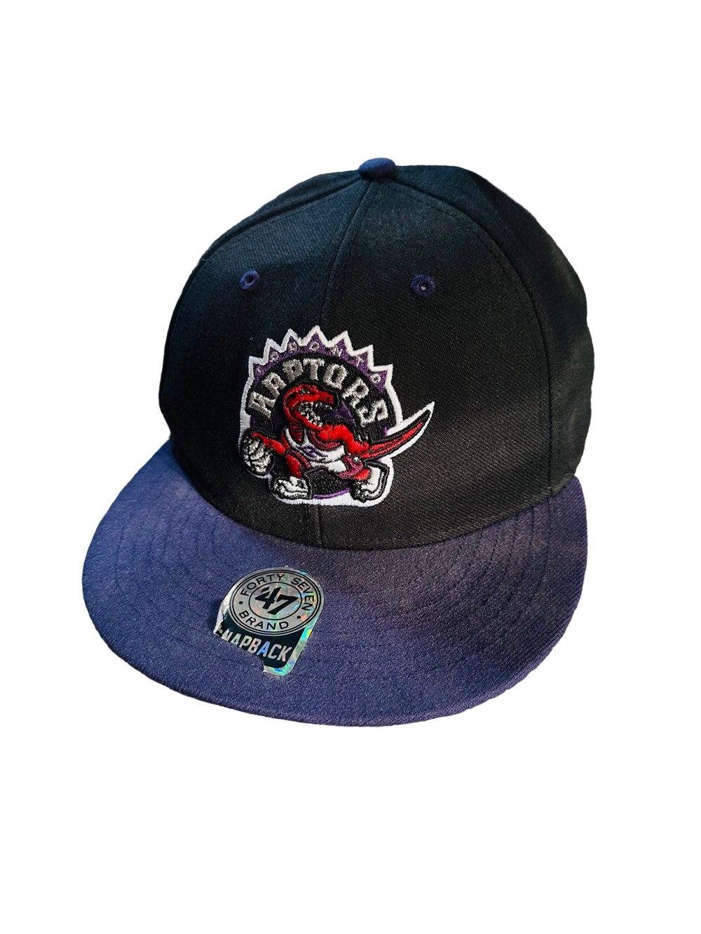 '47 Black Cap with Purple Embroidered Detail